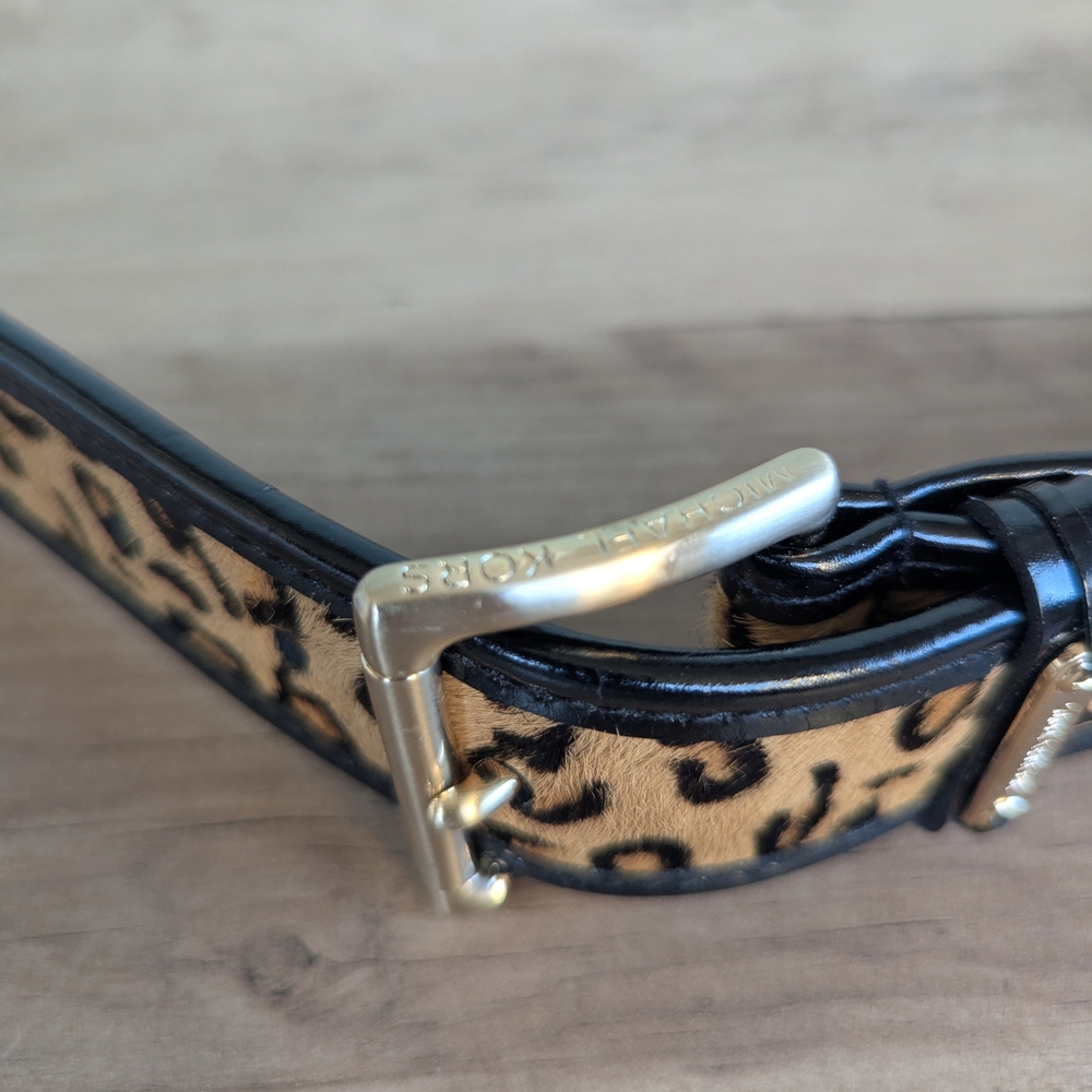 MICHAEL Michael Kors Leopard Print Belt - Picture 3 of 11